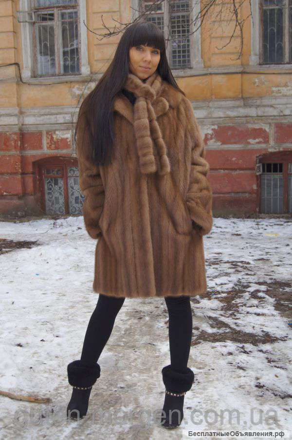 Норковая шуба светлый орех Код: 031105 | Женская одежда в Москве –  БесплатныеОбъявления.рф